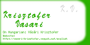 krisztofer vasari business card